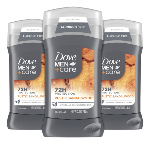 Desodorante Dove Men+care Sin Aluminio, Madera De Sándalo Rú