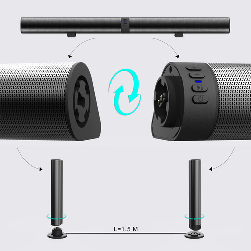 Barra De Sonido Bocina Bluetooth Recargable Soundbar Activo