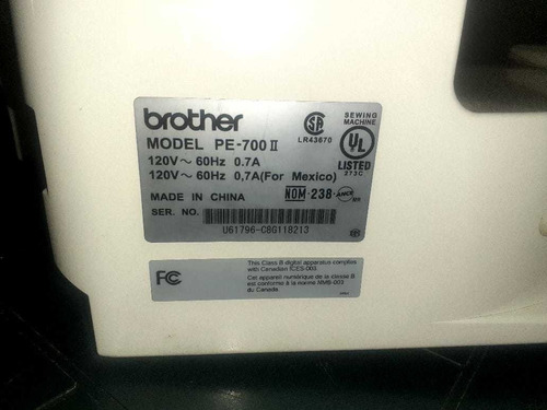 Maquina De Bordar Brother Pe-700 Ii (Usado)