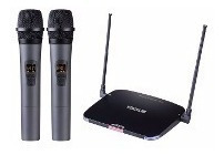 Microfone S/ Fio Duplo Vokal Vla-42 Uhf Digital - Lançamento