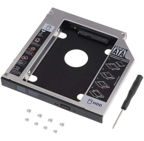 Imagen 1 de 1 de Caddy Adaptador Notebook Disco Sata Hdd Ssd 9,5mm 2do Disco