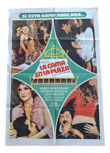 Poster Afiche Cine Antiguo La Cama En La Plaza *