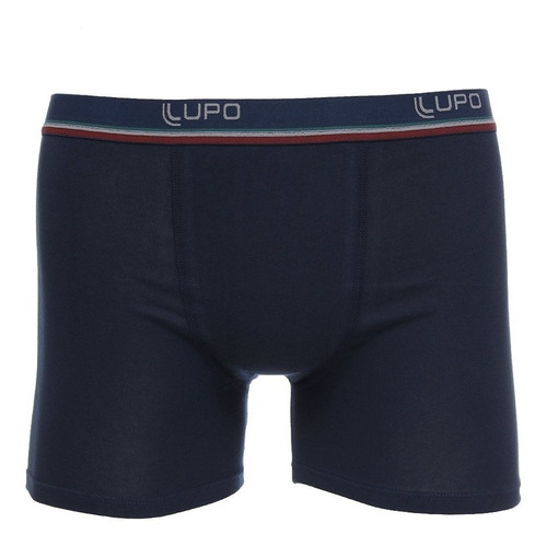 Cueca Lupo Boxer Algodão Com Elastano Azul Marinho 30668