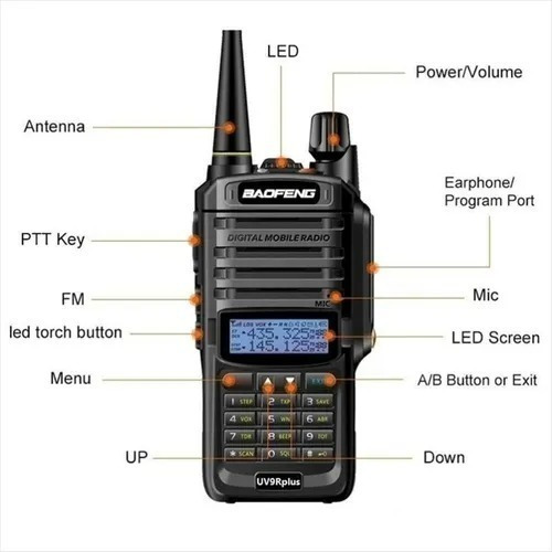 Radio Baofeng Uv-9r Plus Bidireccional A Prueba De Agua
