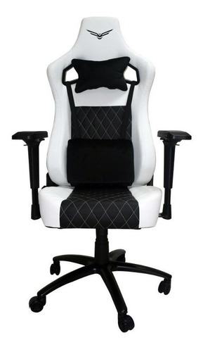 Silla Gamer Naceb Raven, Hasta 150kg Alta Comodidad Blanca