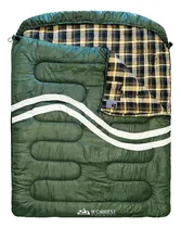 Comprar Saco De Dormir Doble De Franela Iforrest Para Adultos, Cama De Acampada Para 2 Personas A 10 °f Para Climas Fríos, Extra Ancha Y Cálida, Tamaño King Xl