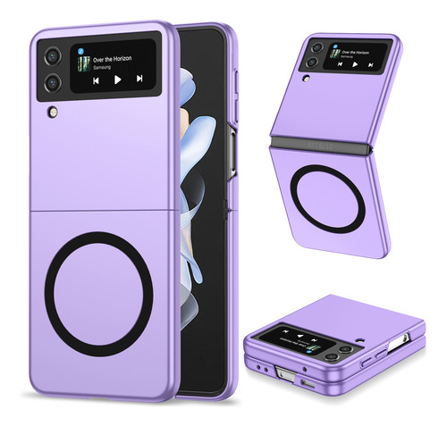 Para Galaxy Flip Z4 Z3 Magnéticasal Textura Esmerilada Funda