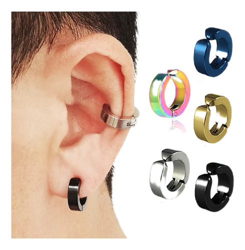 X2 Arete Piercing De Clip De Acero Inoxidable, Rock ,punk