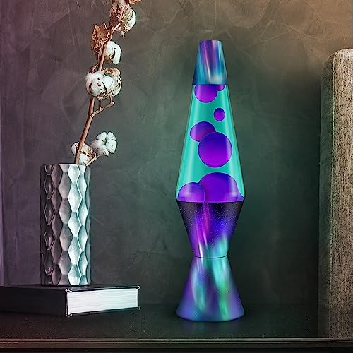 Lámpara Lava Original Aurora Borealis Púrpura 14,5 Con Base