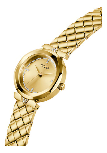 Reloj Guess Mujer Pulsera Acero Inoxidable Correa Dorado Bisel Dorado Fondo Dorado