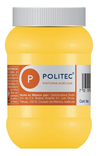 Pintura Acrilica Politec 500 Ml Acrilico Colores A Escoger