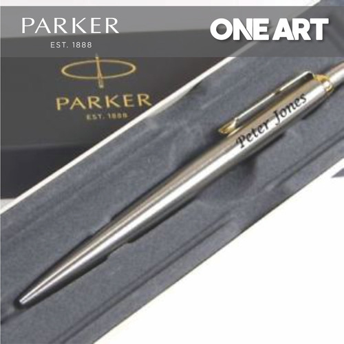 Boligrafo Parker Jotter Acero Clip Dorado + Grabado Incluido