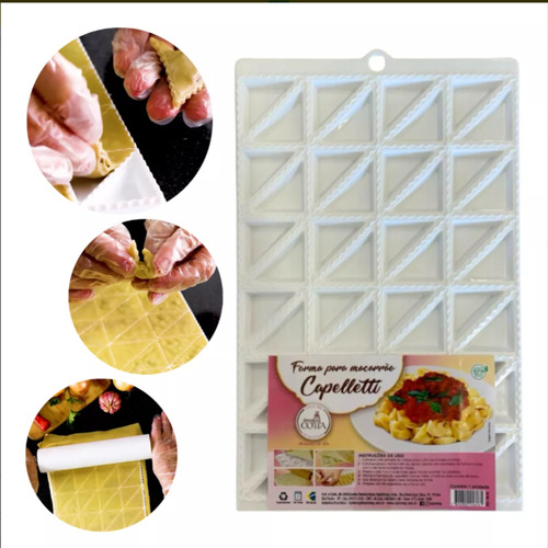 Forma P/ Moldar Macarrão Capelletti Meia Lua Massa Recheada