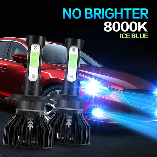 A Kit De Focos Led De 4 Caras, Luz Baja, 6000 K, Color Azul