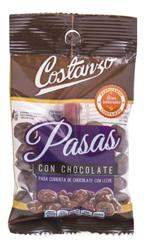 Pasas Cubiertas Con Chocolate Costanzo 1kg