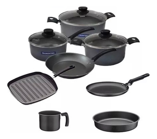 Set Combo Cocina Tramontina Teflon Antiadherente 8 Unidades