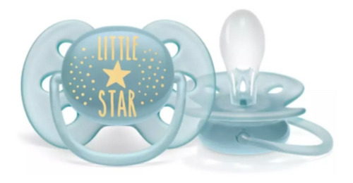 Philips Avent  Ultra Soft chupete 6 a 12 meses little star color celeste