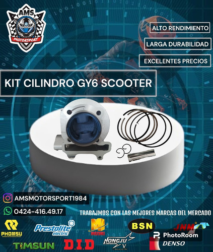 Kit Cilindro Gy6 Scooter 