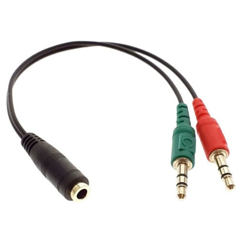 Cable Adaptador Audio Mini Plug 3.5mm Hembra A 2 Macho 3.5mm