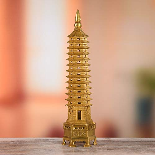 Brasstar Latón Estatua Feng Shui Pagoda Wenchang Capa 13 Tor