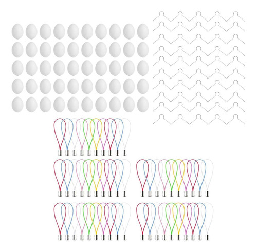 50x Suministros De Kit De Huevos De Pascua Sin Pintar Diy