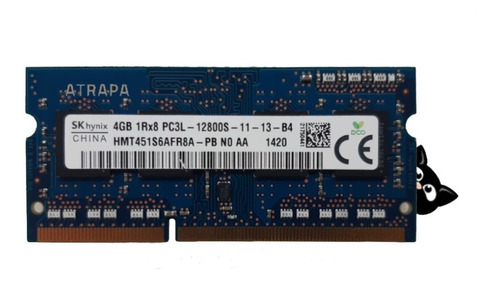 Memoria Notebook ( 4g 1600mhz 1.35v ) Sk Hynix Ddr3 Pull New