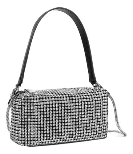 Bolso Bandolera Moderno Con Cristales De Diamantes De Imitac