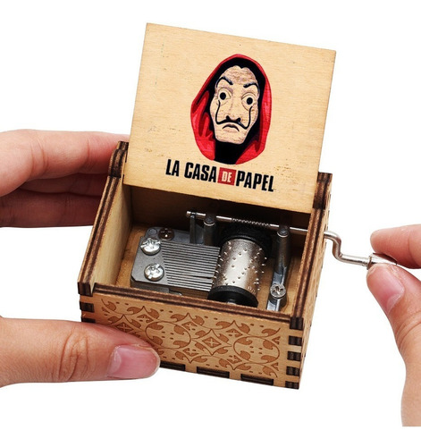 Imagen 1 de 1 de Caja Musical Madera - Casa De Papel - Bella Ciao