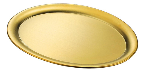 Plato De Acero Inoxidable Para Servir Dorado 29x22,5x1,1cm