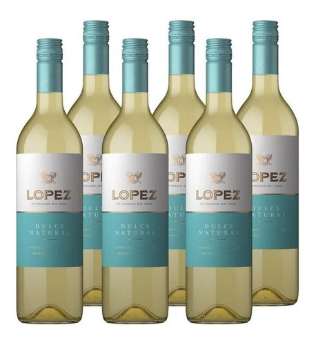 Vino Blanco Lopez Dulce Natural Bodega Lopez Caja X 6u