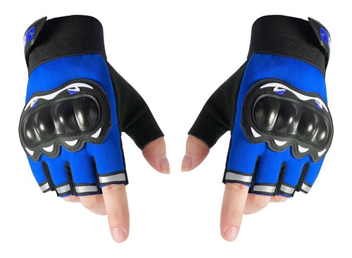 Guantes Medio Dedo Urbano Con Proteccion Motos Bicicleta