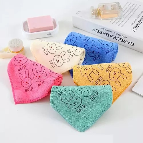 Juego De 5 Toallas Suaves Y Absorbentes Con Conejito