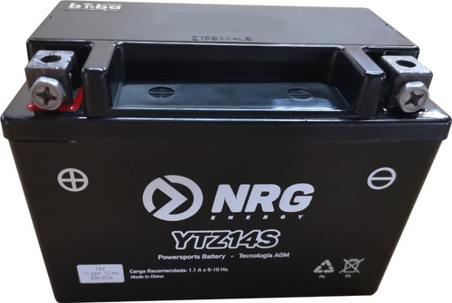 Batería Moto Agm Nrg Ytz14-s