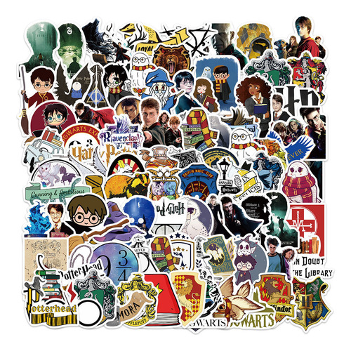 Harry Potter Stickers Calcomaniasde Pvc Contra Agua 100pcs