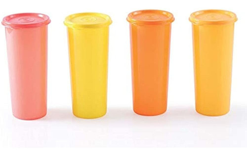 Juego De 4 Vasos Tupperware De 16 Oz En Agua Tropical