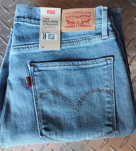 Pantalón Levis Dama 724 Azul Claro Talla 30 Ml99