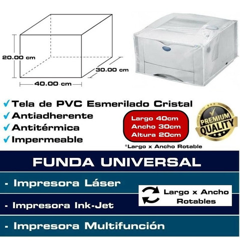 Funda Universal Impresora 40x30x20 Cm Hp Epson Brother Samsu