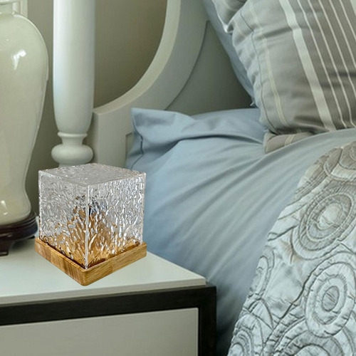 Lámpara De Mesa Con Efecto De Onda De Agua Acrílica,