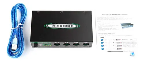 comprar Midi Box Instrumentos Musicais Interface Midi Usb Thru Box 6
