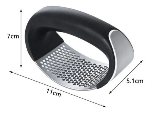 Imagem 7 de 9 de Espremedor Amassador Triturador De Alho Inox Manual Cozinha