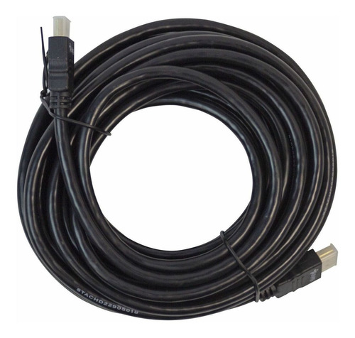 Cable Hdmi Circular 10 Metros Negro Stachd12905018 Stylos