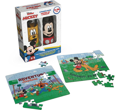 Disney Mickey Mouse, 2-puzzle Pack 36-piece Jigsaw Puzzles S