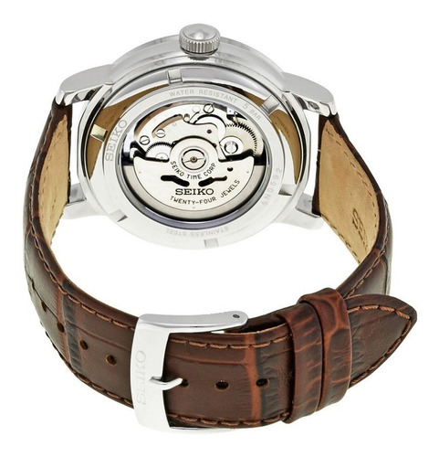 Reloj Seiko Automático Con Malla De Cuero Hombre Ssa231