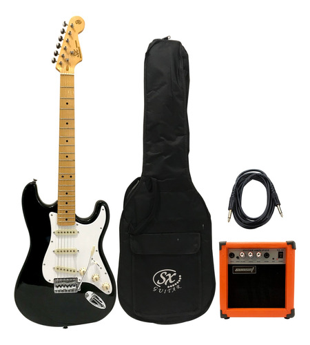 Combo Guitarra Eléctrica Stratocaster Sx Amplificador Funda