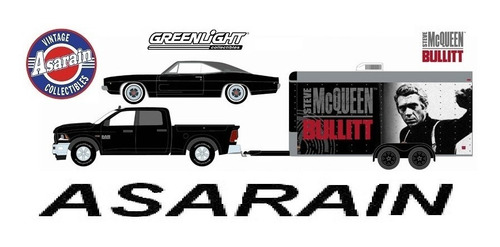 Dodge Charger Bullitt Hitch Tow Hollywood Greenlight 1/64