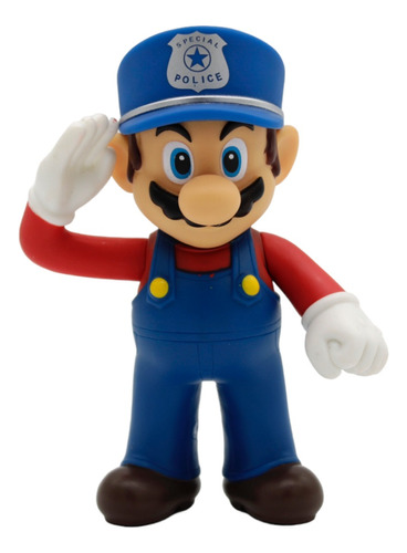 Figura De Mario Policia Original - 12cm Super Mario + Envío