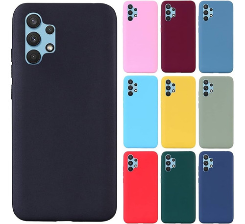 Protector Silicone Case + Vidrio Full Cover Para Samsung A32