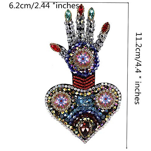 Parches Con Forma De Corazón Y Abalorios Para Broches Hechos