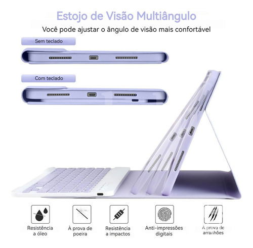 Teclado Bluetooth Mouse Com Capa Para iPad 5/6 Geracao A1893