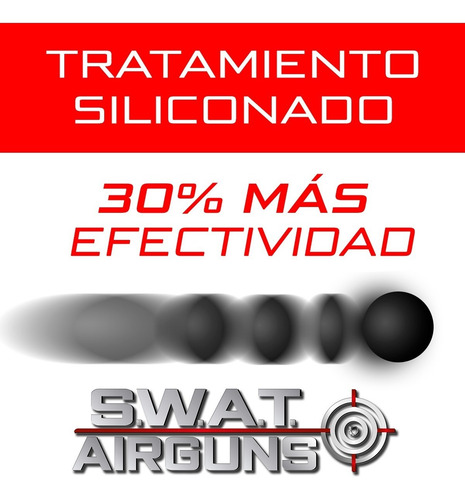 Imagen 2 de 10 de Postas De Goma 17,5 Mm .68 X100 Siliconadas Swat Airguns